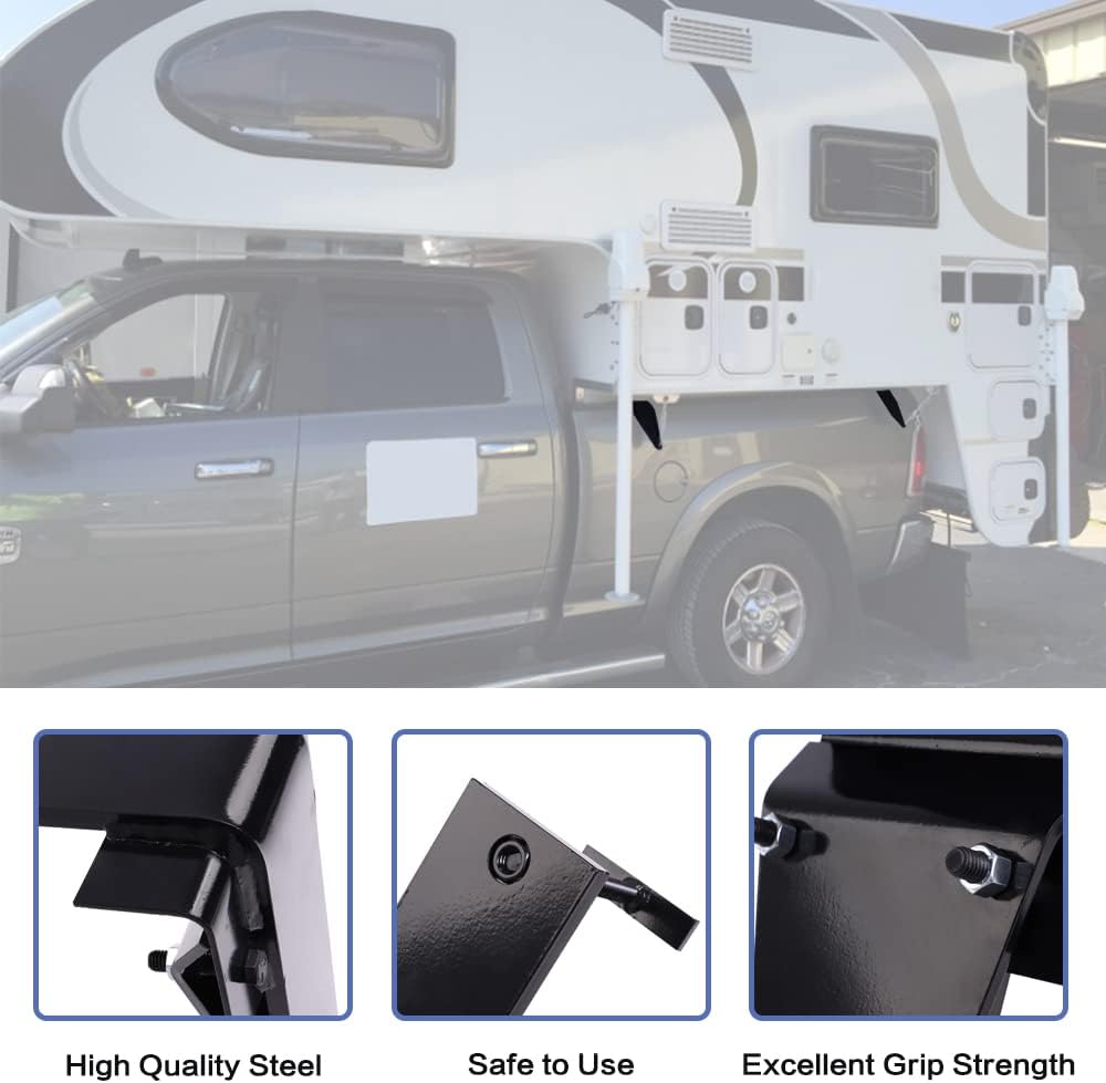 Truck Camper Tie Down with Black Finish B460