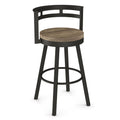 Swivel Counter Stool with Distressed Wood Seat G10609