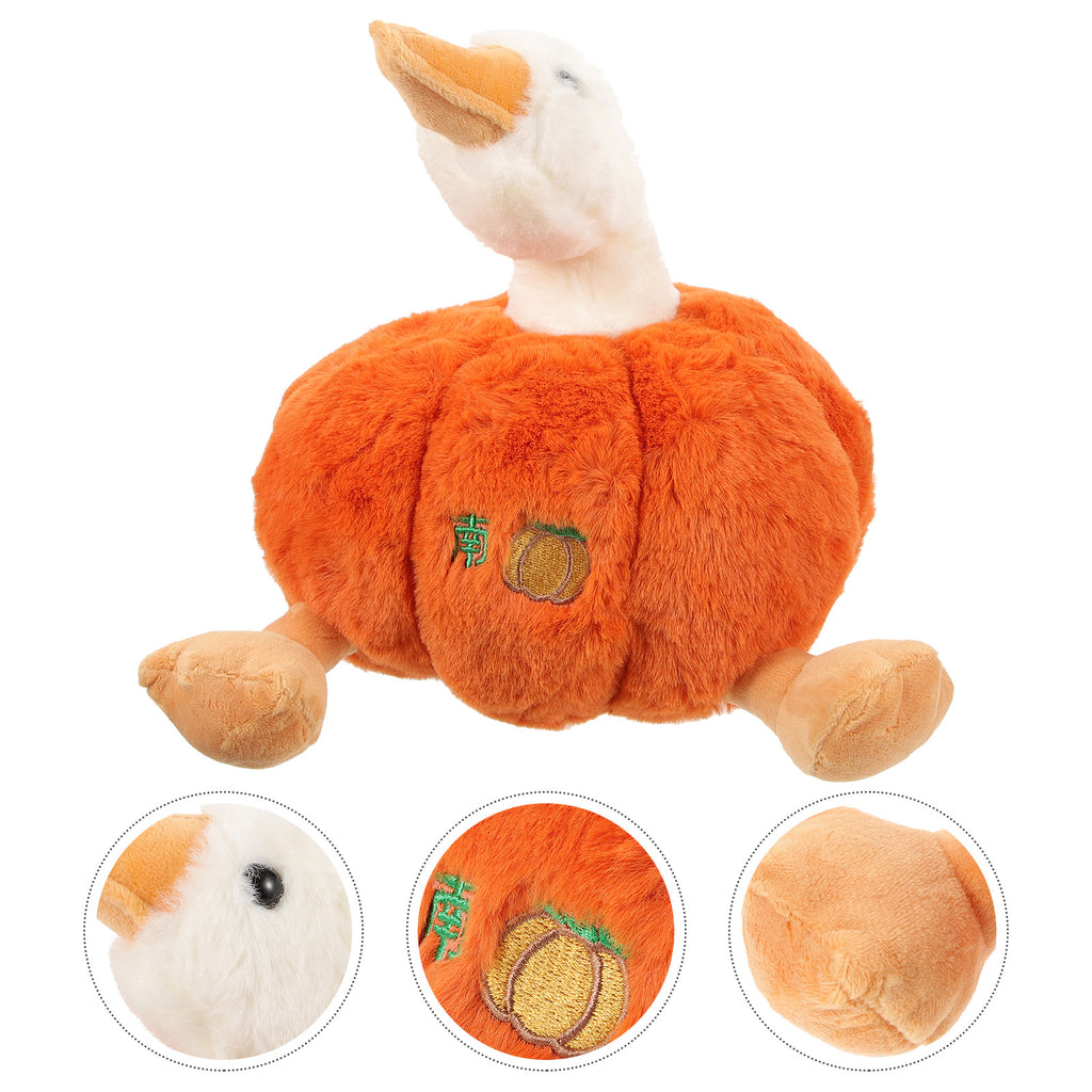 Plush Pumpkin Duck Stuffed Animal Doll P553