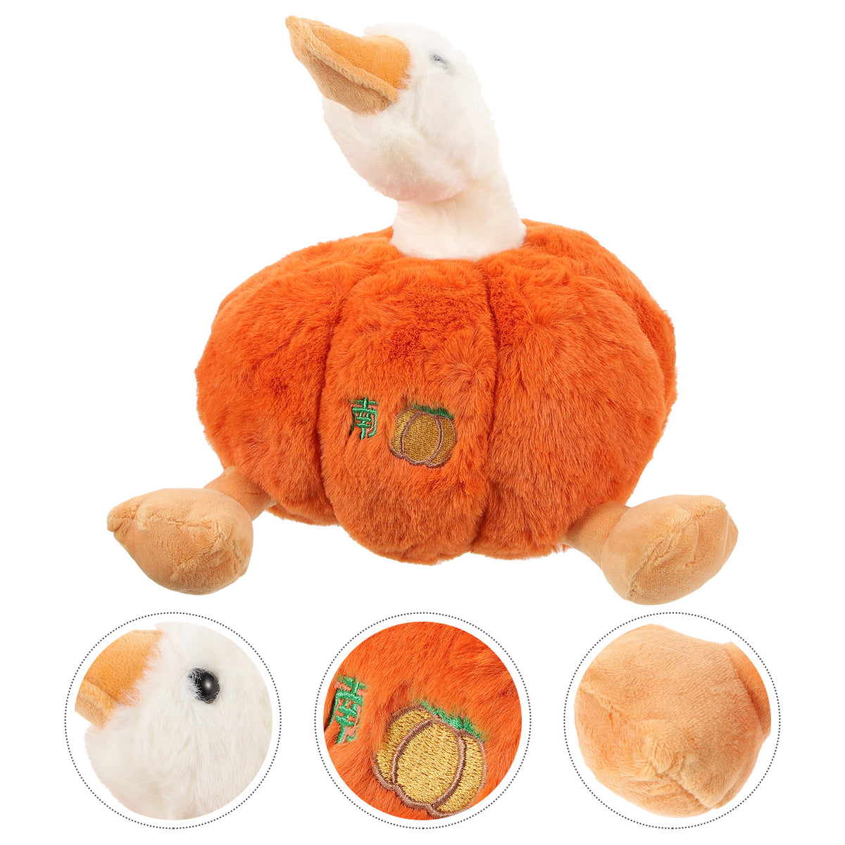 Plush Pumpkin Duck Stuffed Animal Doll P553