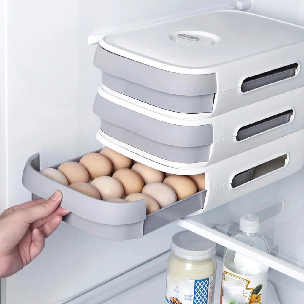 Large-capacity drawer-type egg storage box with lid S222