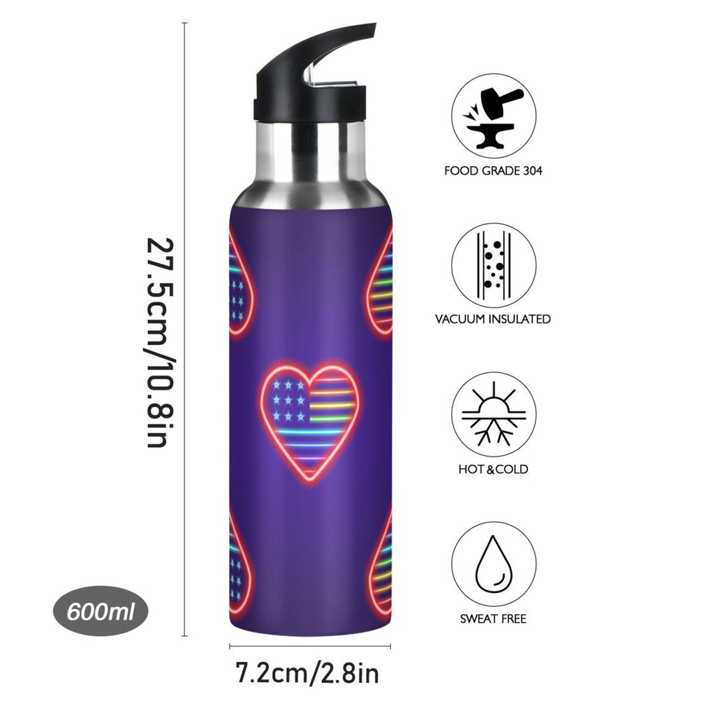 Stainless Steel Insulated Water Bottle with Straw Lid X71370
