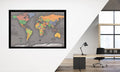 Gray Magnetic Pin Travel Map L9814