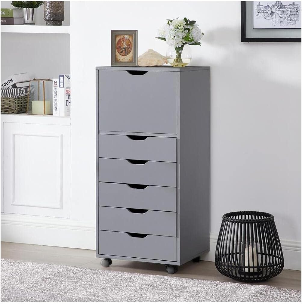 Black 6-Drawer Office Storage Cabinet T62030