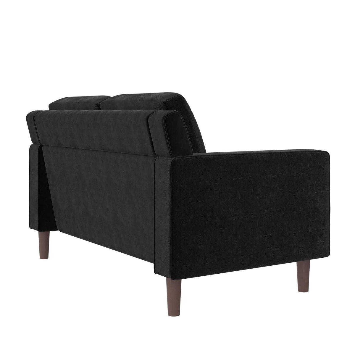 Black Velvet Loveseat 2 Seater Sofa L351067