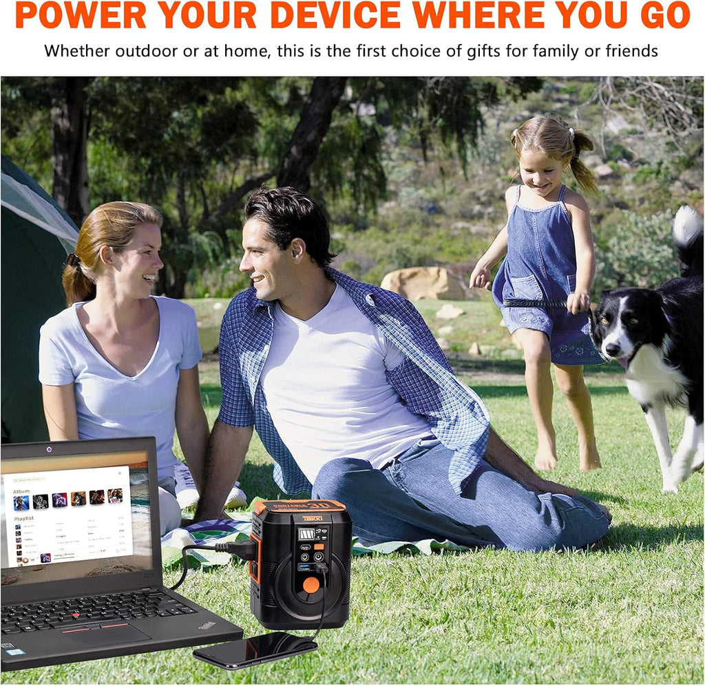 111Wh Portable Power Station with AC Outlet, USB Port, Lights O5127