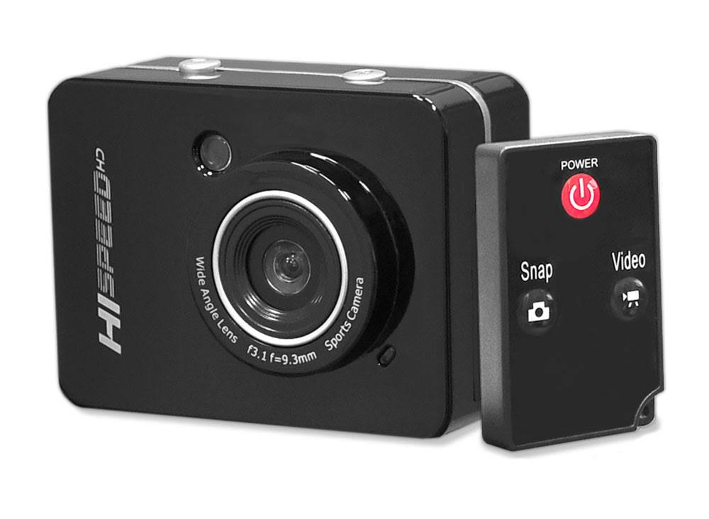 12.0 Megapixel 1080p Action Camera with 2.4 Touchscreen (Black) Z1161
