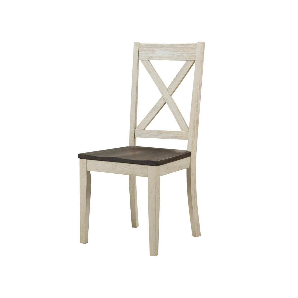 Cocoa / Chalk X-Back Side Dining Chair Set of 2 F5802