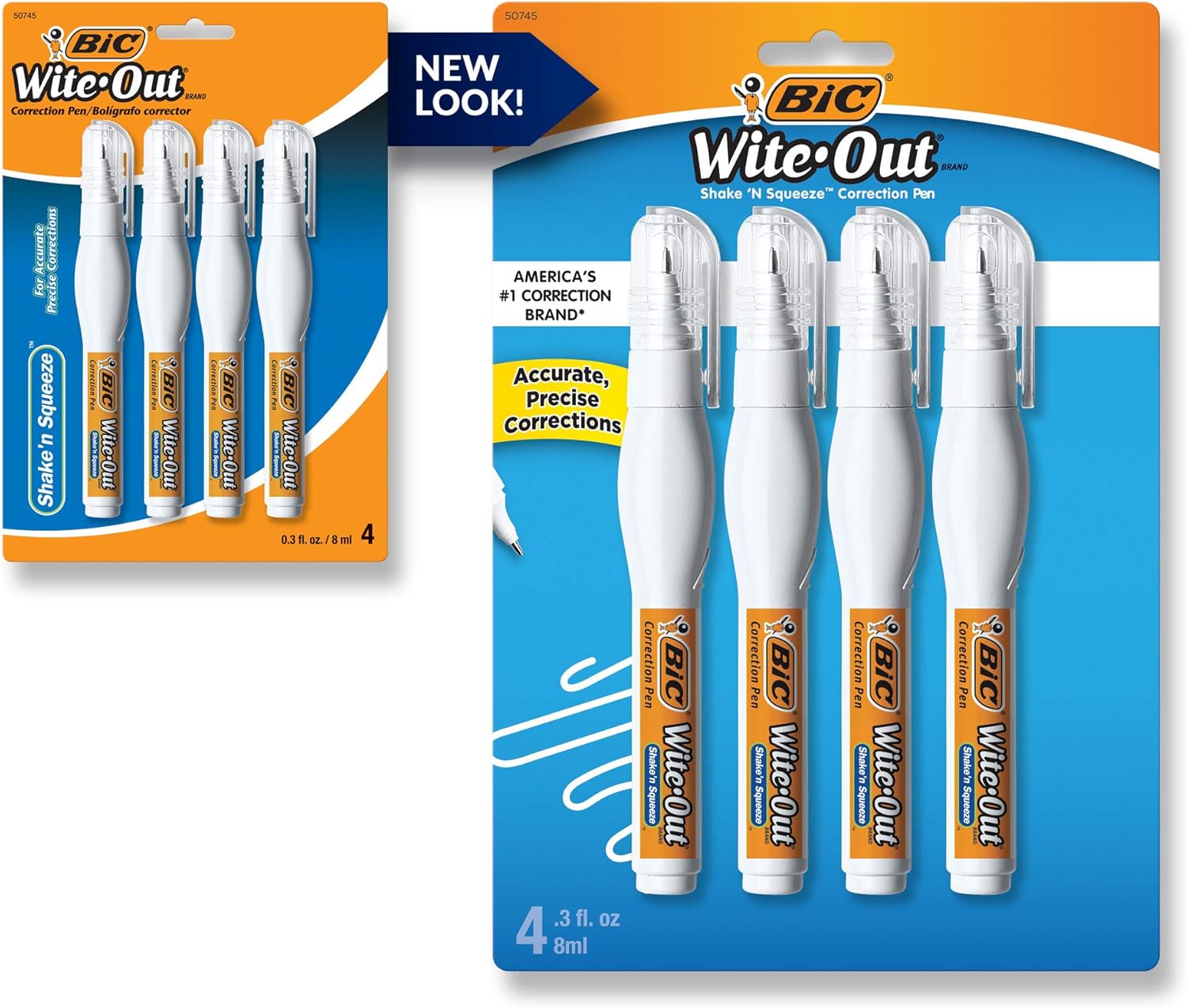 White Correction Pen, 8 ml, 4 Count, 5 Pack Pack of 2 S3040