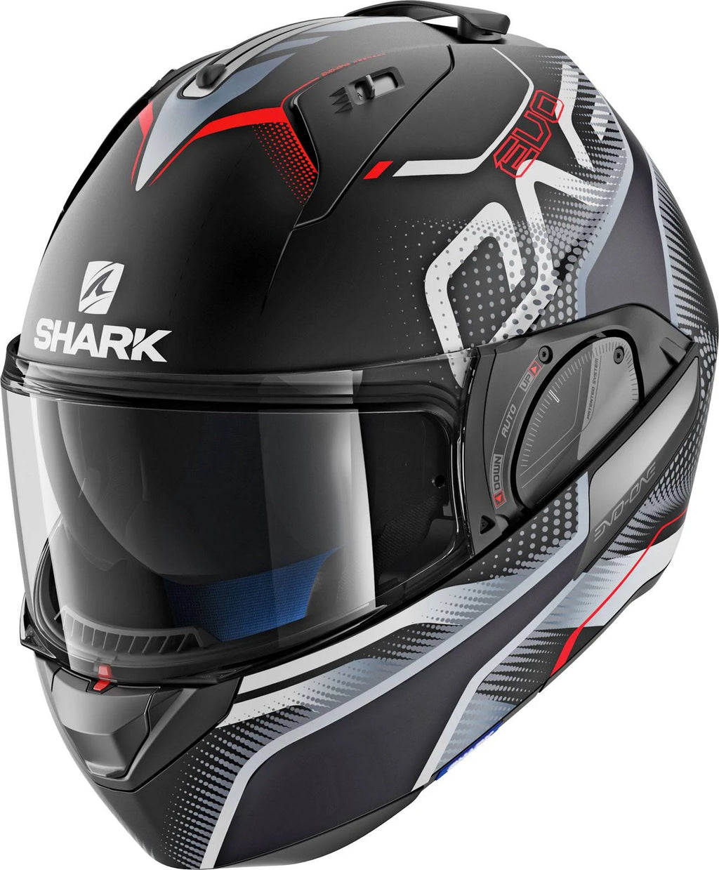 Black-Silver-Red Motorcycle Helmet N36699