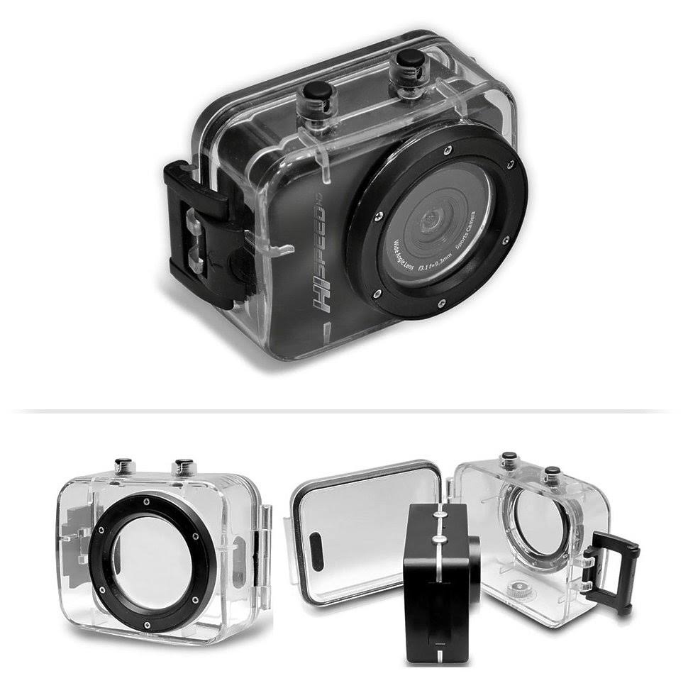 12.0 Megapixel 1080p Action Camera with 2.4 Touchscreen (Black) Z1161