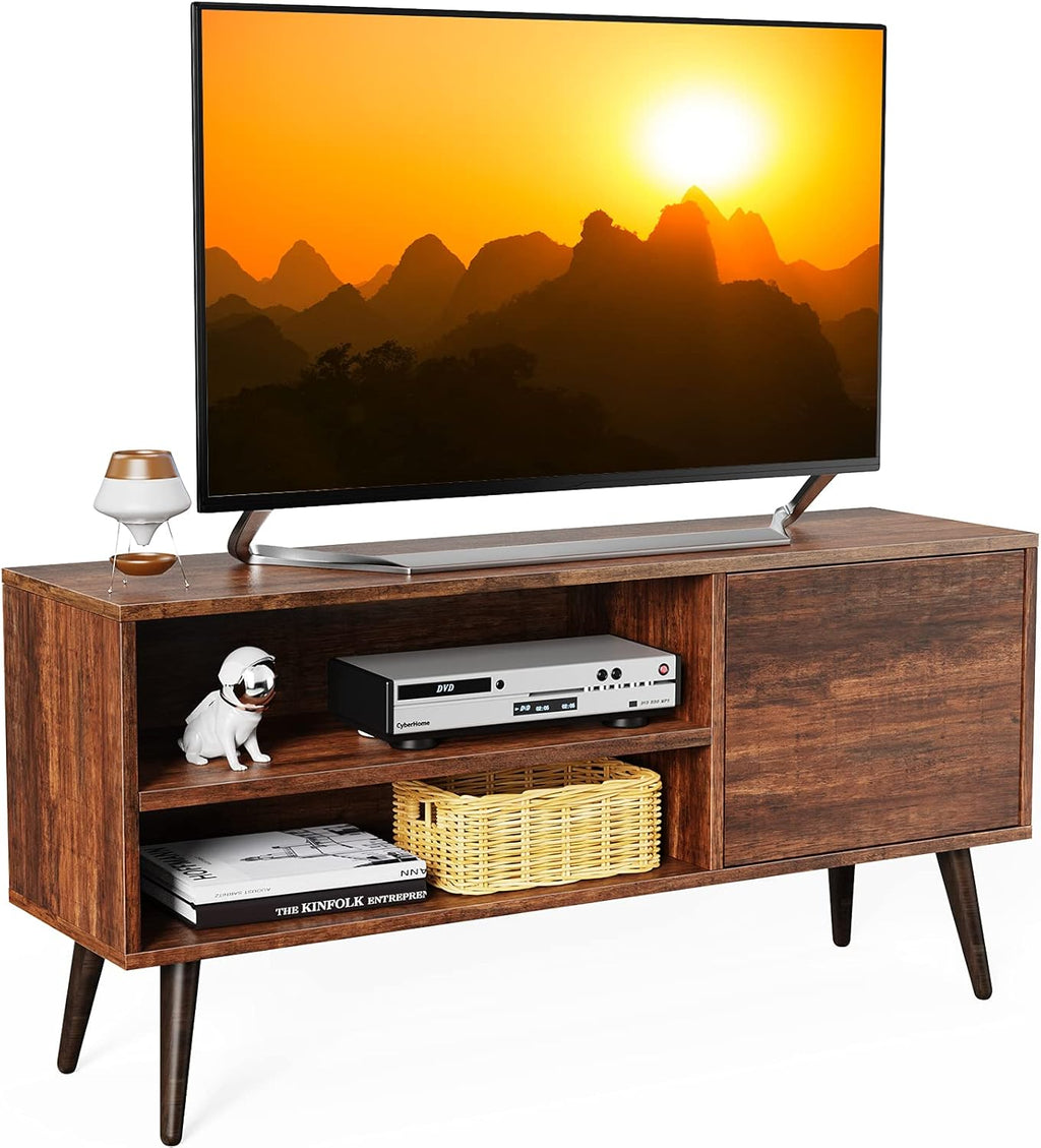 Retro Wood TV Console Table with Storage N27172