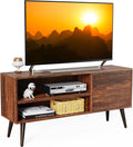 Retro Wood TV Console Table with Storage N27172