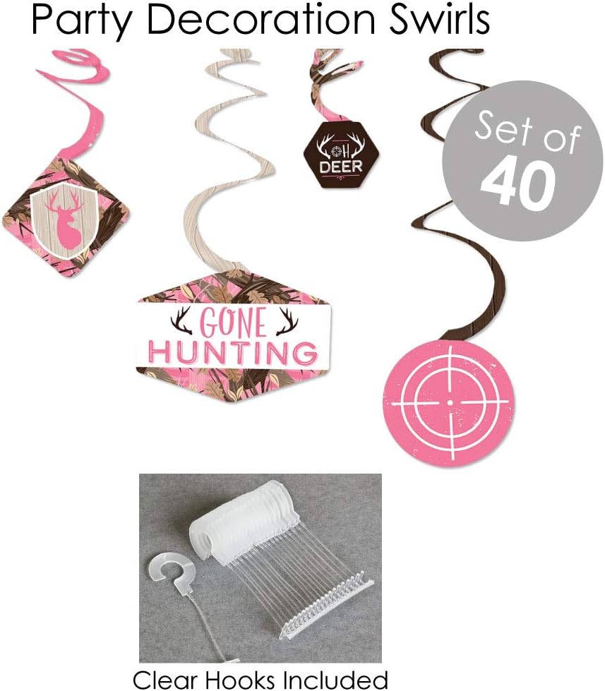Pink Gone Hunting Deer Hunting Camo Banner Decoration Kit Q87780