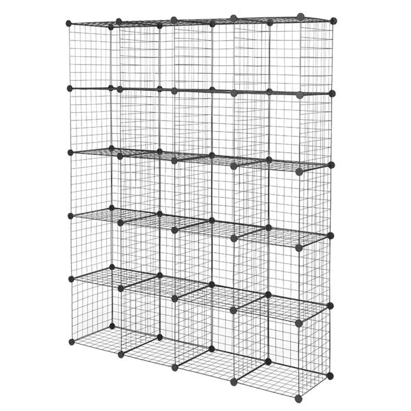 20-Cube Metal Grid Storage Shelves Organizer Q73301