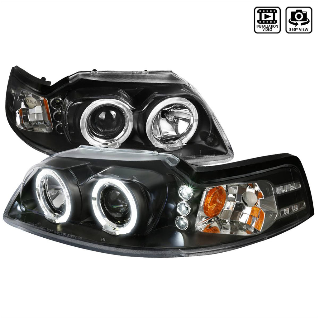 Black Halo Projector Headlights O7295