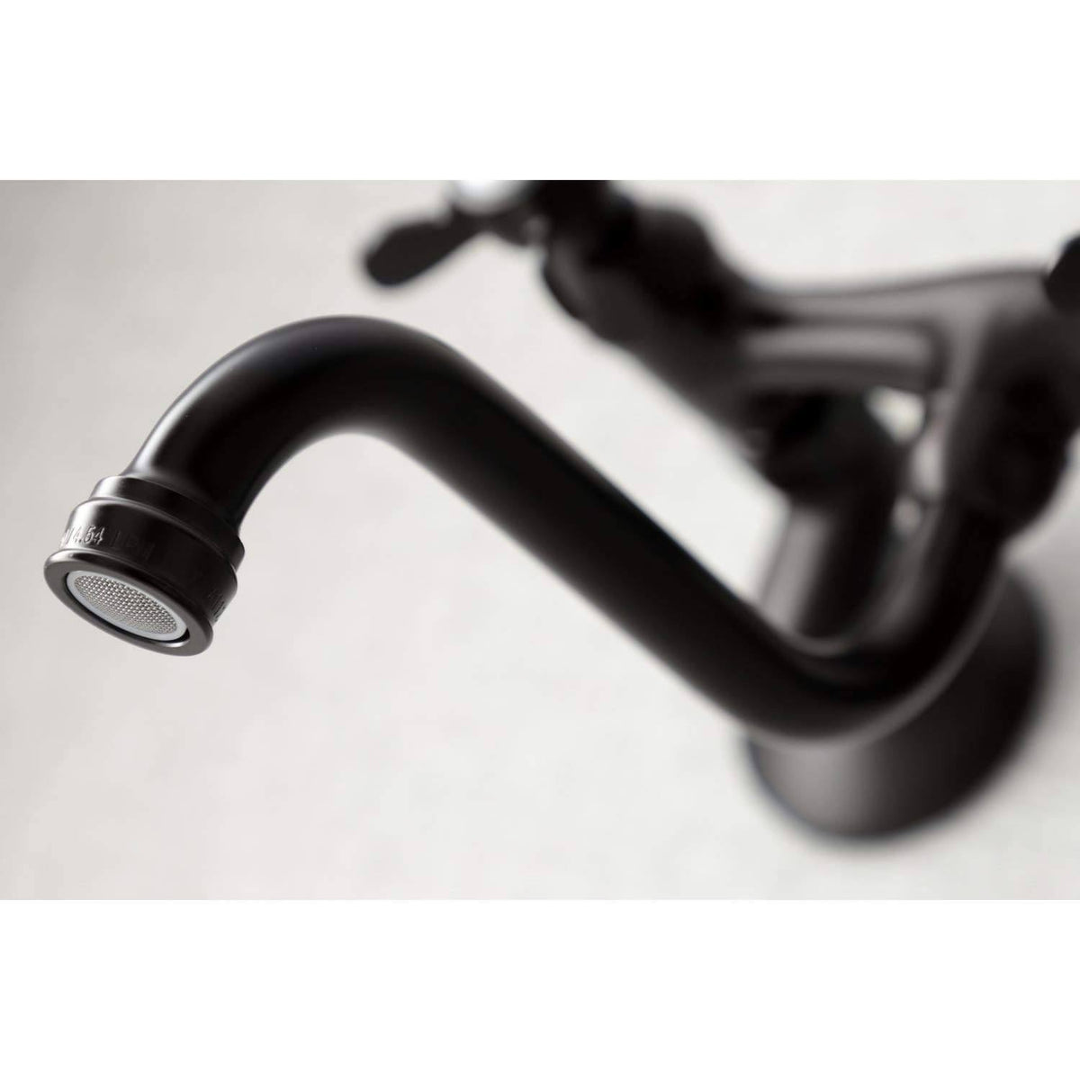 Polished Brass Adjustable Center Wall Mount Bathroom Faucet B580