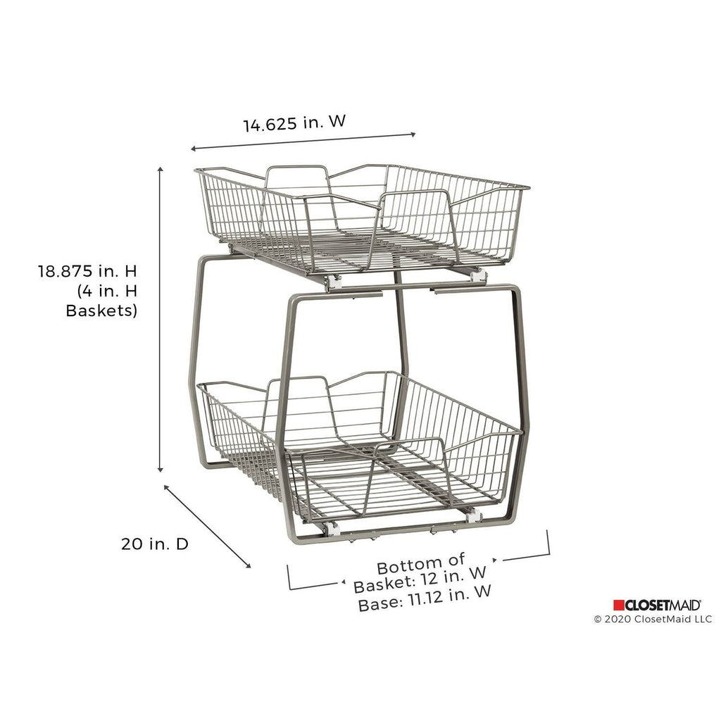 2 Tier 11-inch Wide Cabinet Organizer B22525