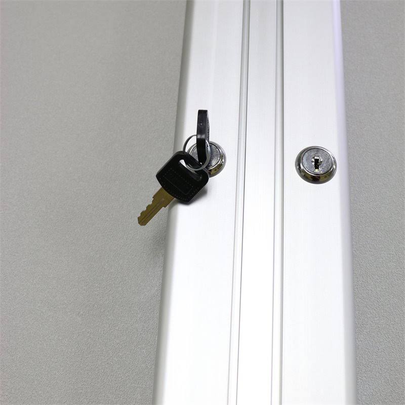 Navy 3-Door Enclosed Vinyl Bulletin Board M4139