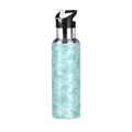 Dinosaur Green Pattern Stainless Steel Insulated Water Bottle with Straw Lid V7103