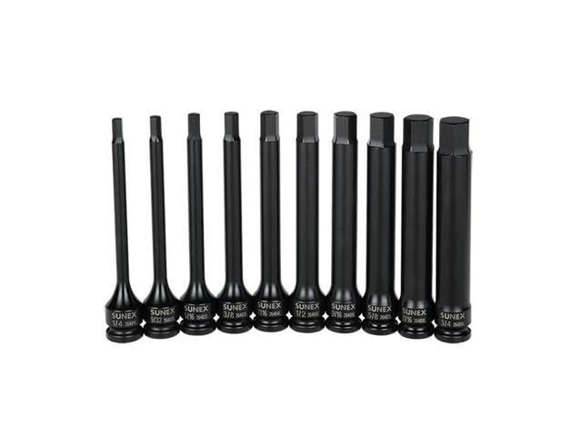 1/2x22 Drive Long SAE Impact Hex Driver Set X9836