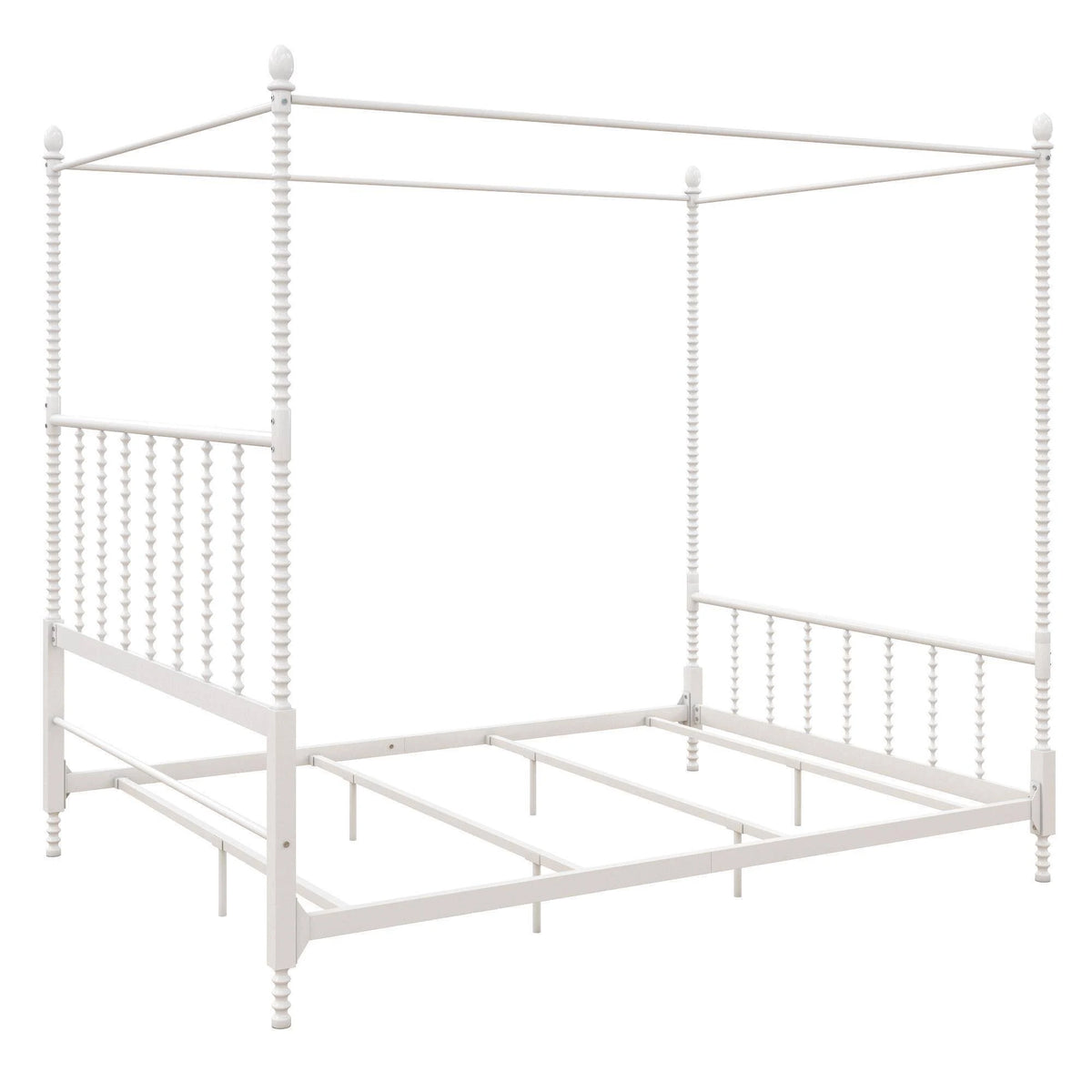White Metal Canopy Bed V102139