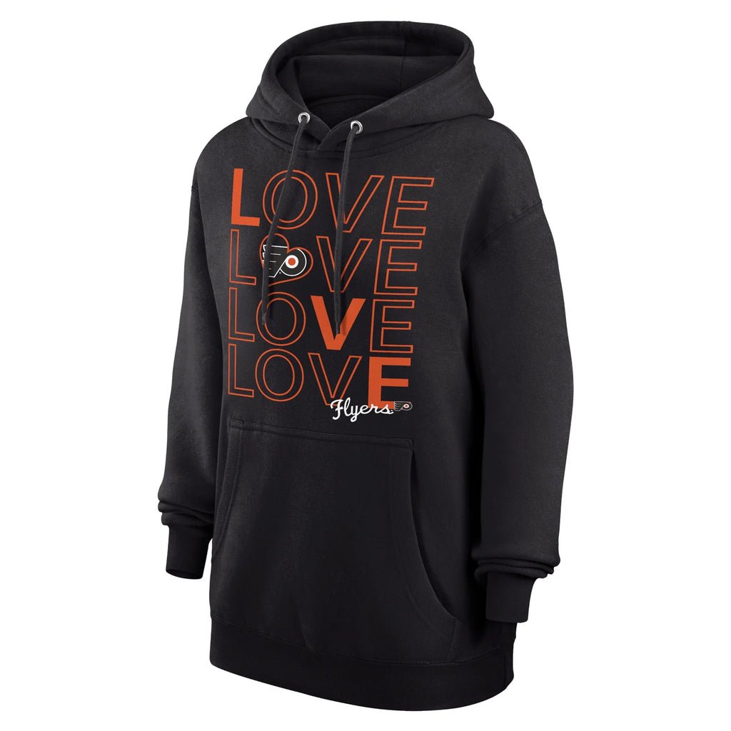 Black Philadelphia Flyers Hockey Love Fleece Pullover Hoodie U85182