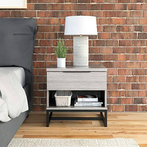 Barnwood Grey 5 Piece Drawer Nightstand Y89938