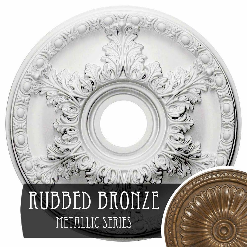 Granada Ceiling Medallion, Hand-Painted Rubbed Bronze D81951