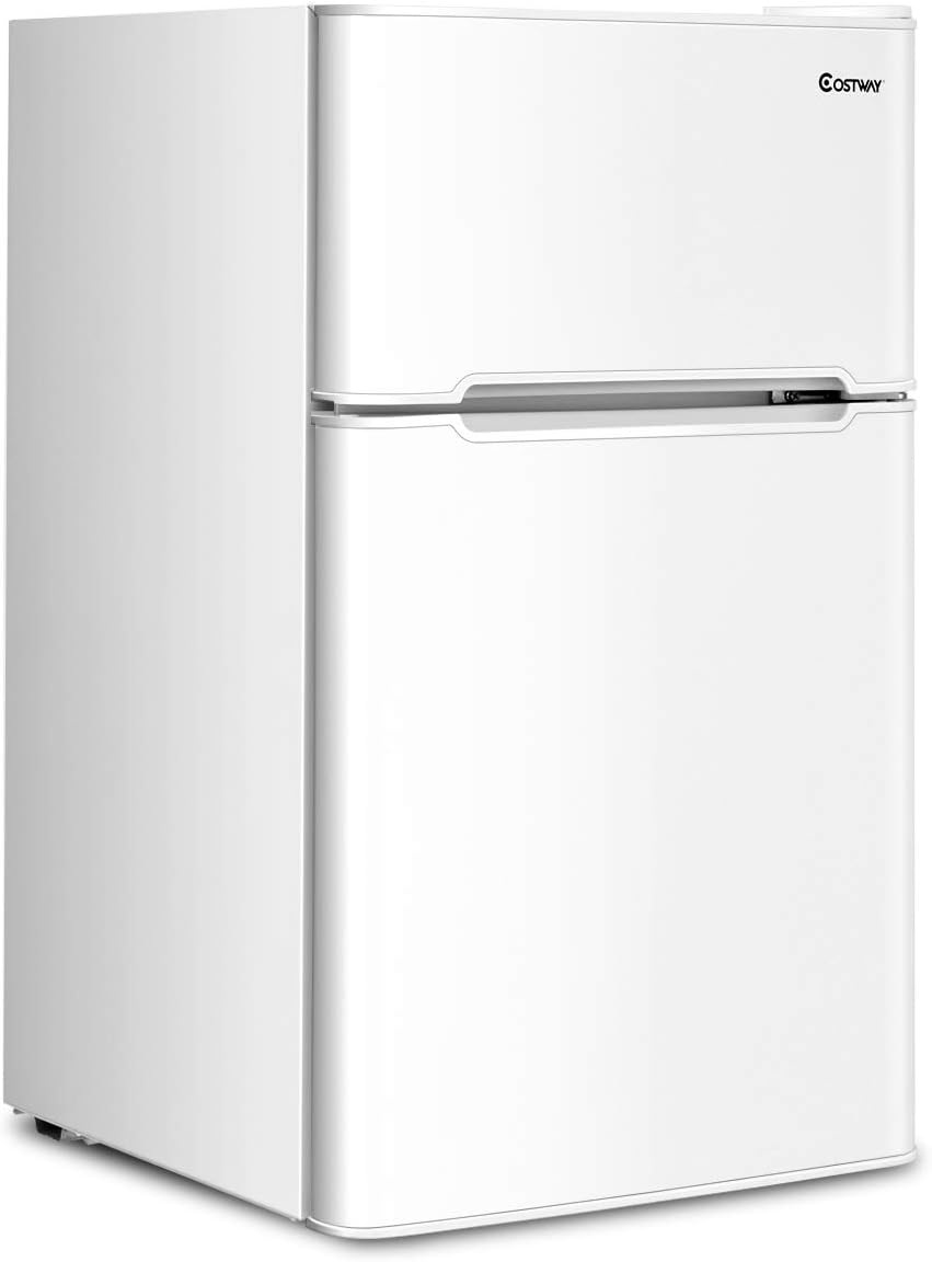 Compact Refrigerator, 3.2 cu ft, 2-Door Mini Fridge with Reversible Door, Grey F377268