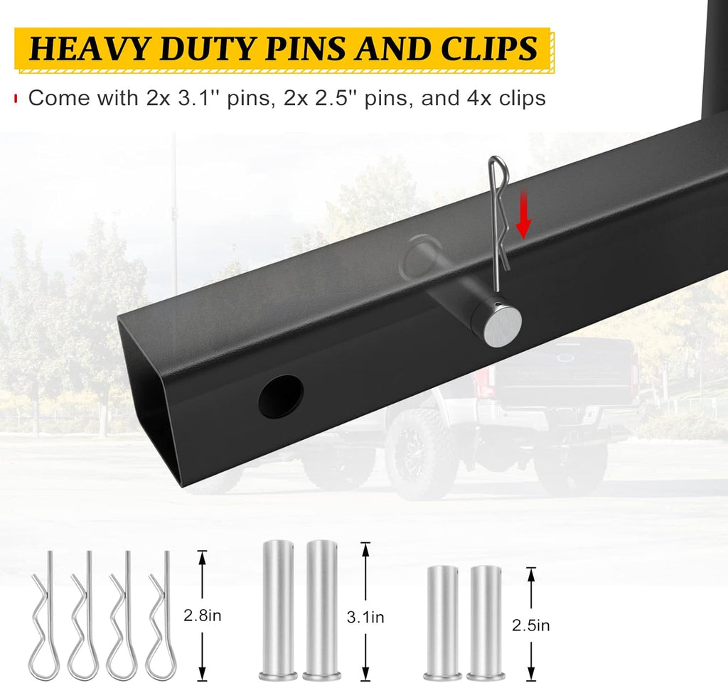 Dual Car Flag Hitch Mount Holder 2 Hitch Receivers All Metal Heavy Duty P240