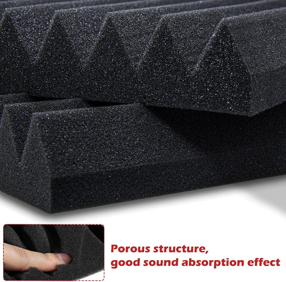 Acoustic Foam Panels 48 Pack 12" x 12" x 2" Sound Dampening Panels, Sound Absorbing Foam, Studio Acoustic Foam, Pack of 2 K8018