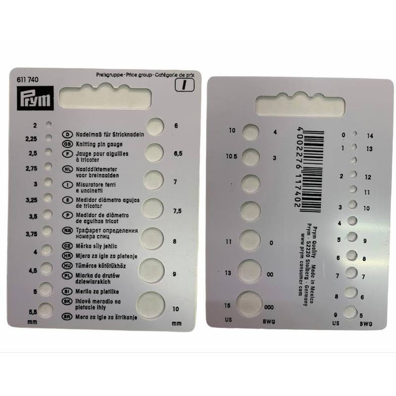 Calibrador De Agujas Para Tejer G17601