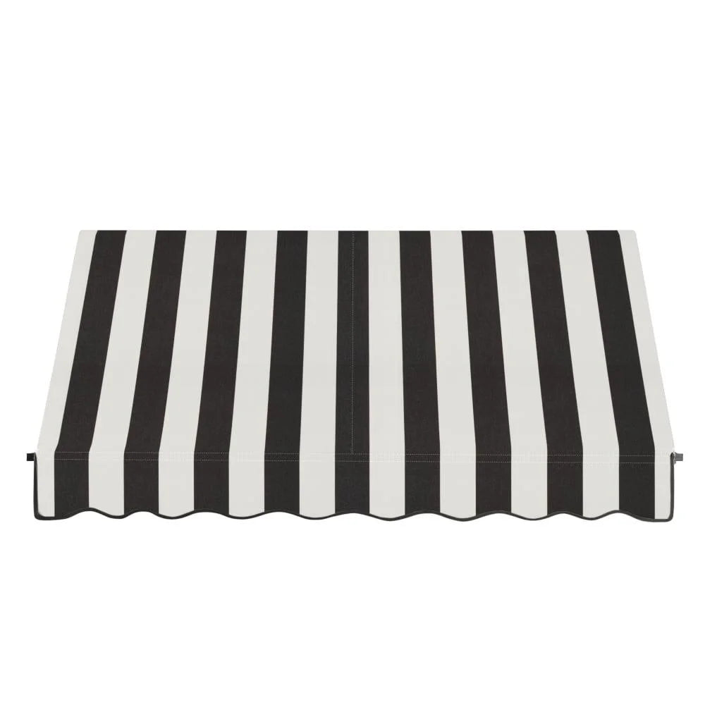 Black/White Stripe Acrylic Fixed Awning G36169