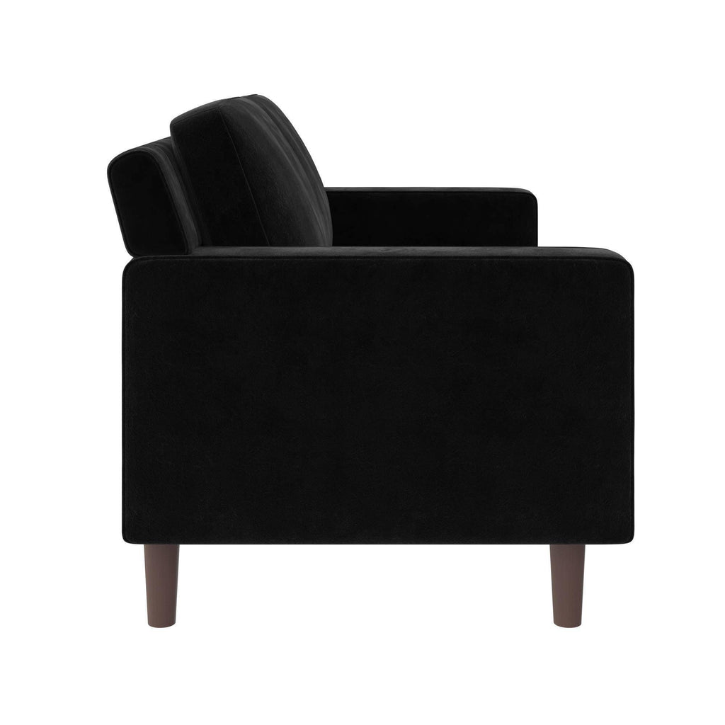 Black Velvet Loveseat 2 Seater Sofa L351067