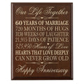 60th Wedding Anniversary Wall Plaque T75156