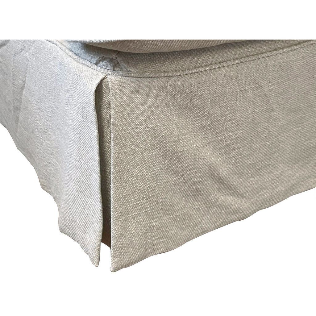Light Gray Fabric Slipcovered Loveseat W38994