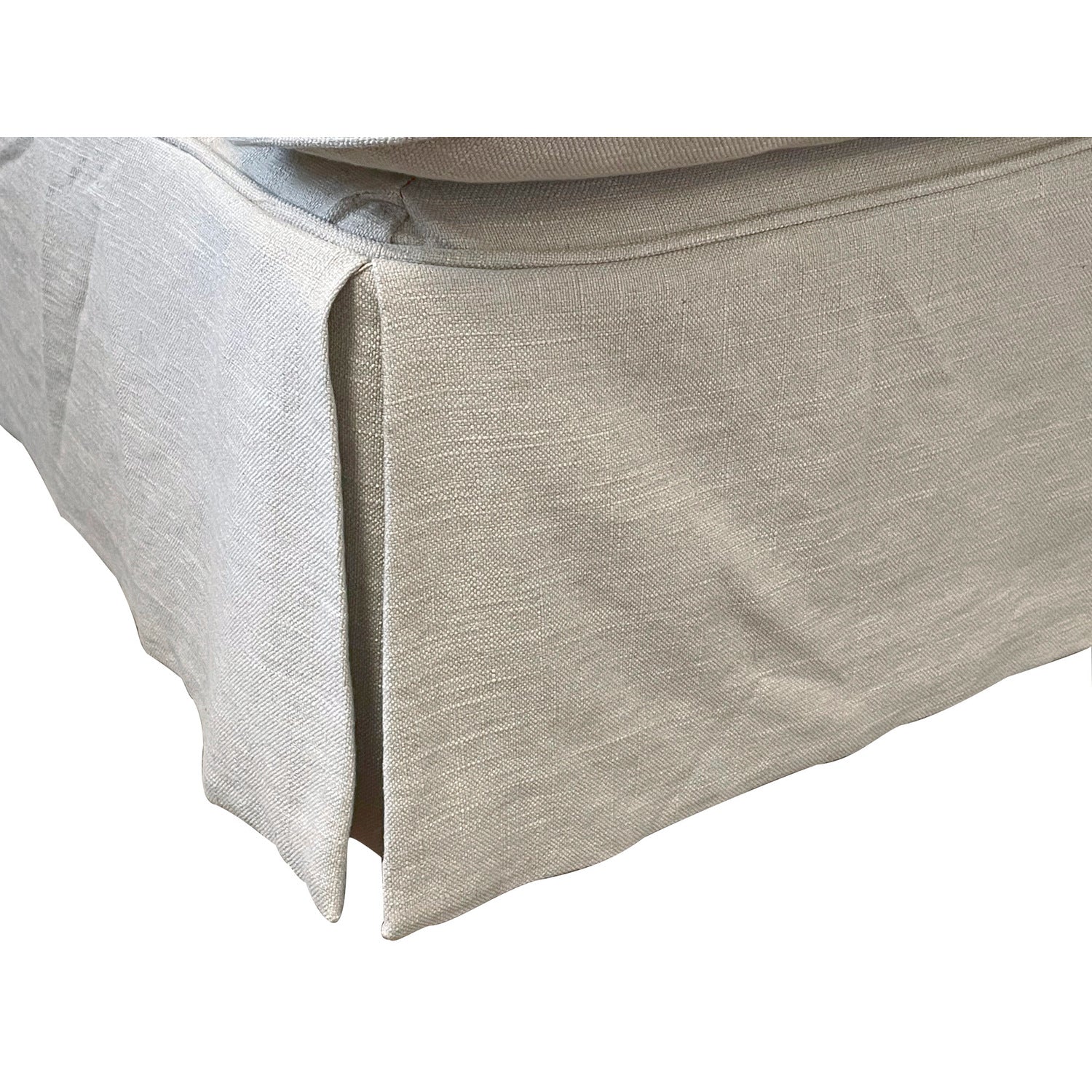 Light Gray Fabric Slipcovered Loveseat W38994