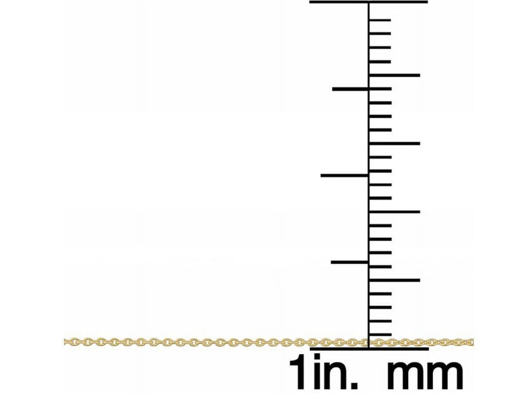 14k Yellow Gold Cable Necklace (18 inches) E2445