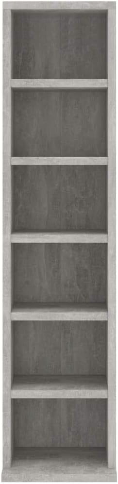 Concrete Gray Media Storage Tower Cabinet, Pack of 2 C9145