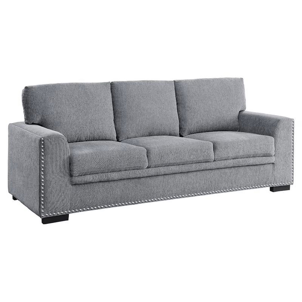 Dark Gray Chenille Fabric Sofa O8112
