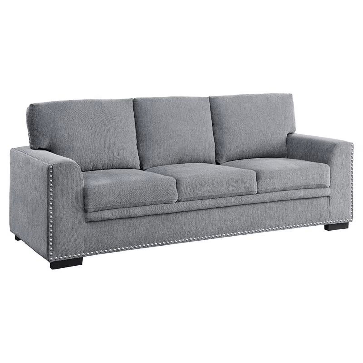 Dark Gray Chenille Fabric Sofa O8112