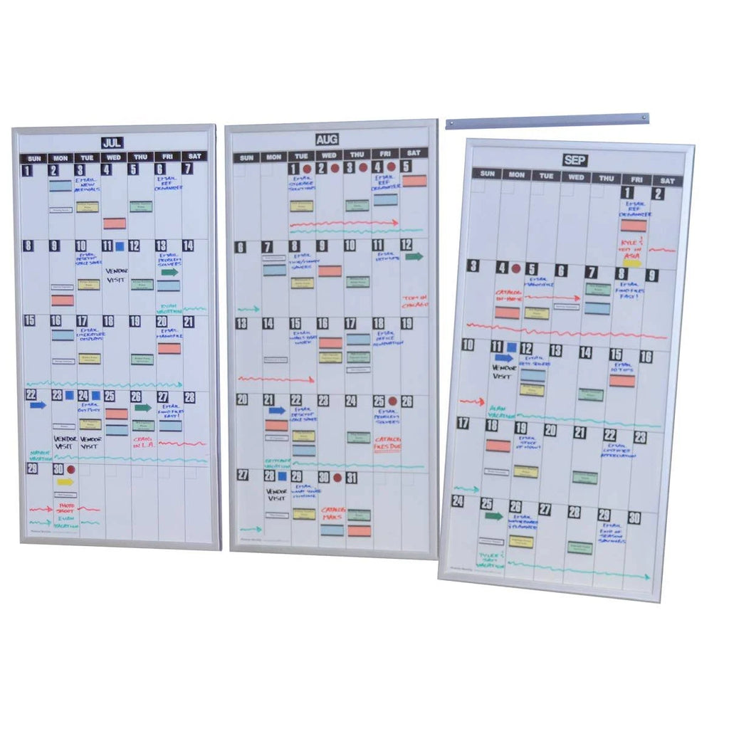 Magnetic Dry-Erase Whiteboard Planning Calendars Set of 3 A704