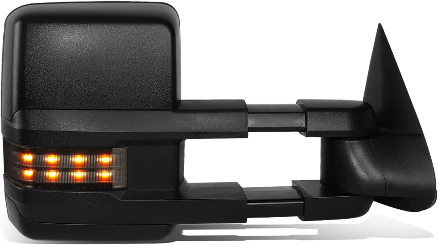 Pair Powered Heated Telescopic Towing Mirrors with Turn Signal C25846