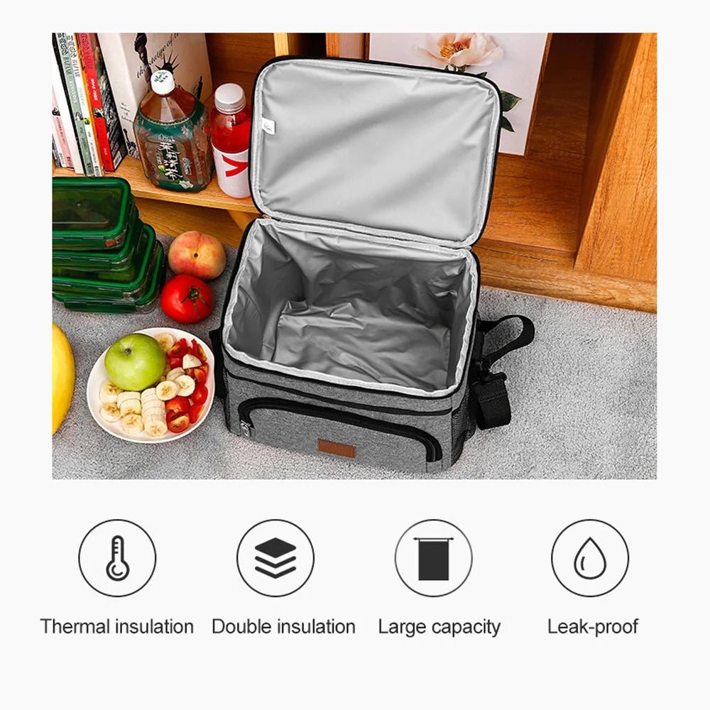 16L Insulated Lunch Bag with Shoulder Bag S346