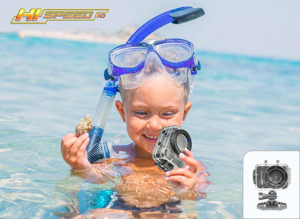 12.0 Megapixel 1080p Action Camera with 2.4 Touchscreen (Black) Z1161