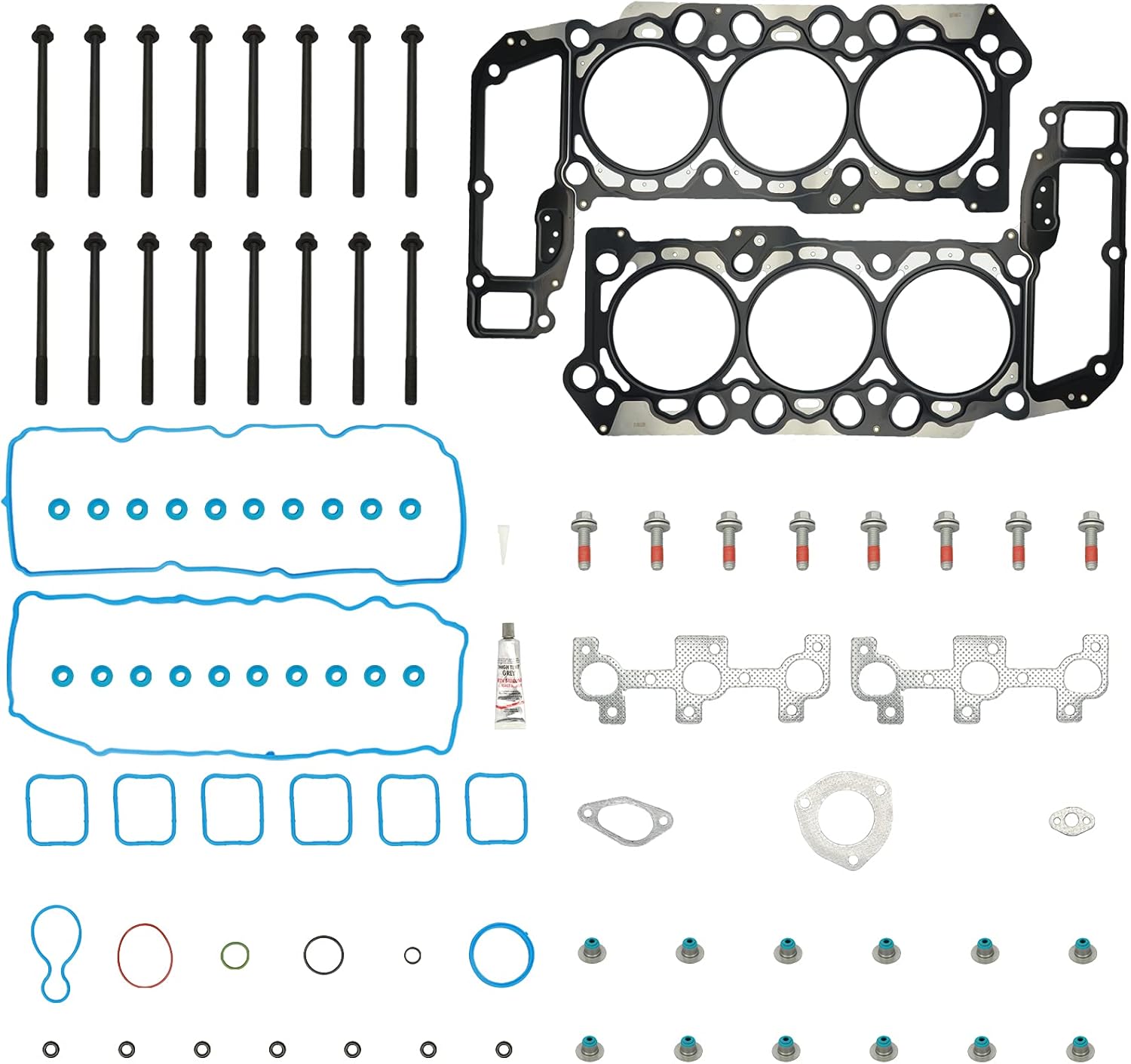 Head Gasket Set with Bolts for Dodge Ram 1500 Durango Dakota Jeep Liberty Grand Cherokee Commander 3.7L A4703