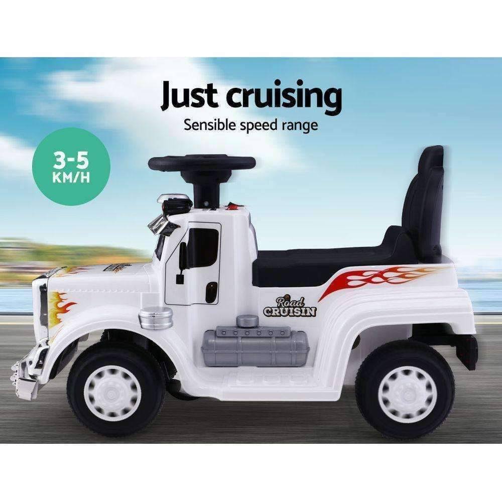 White Ride On Battery Toy Car G5467