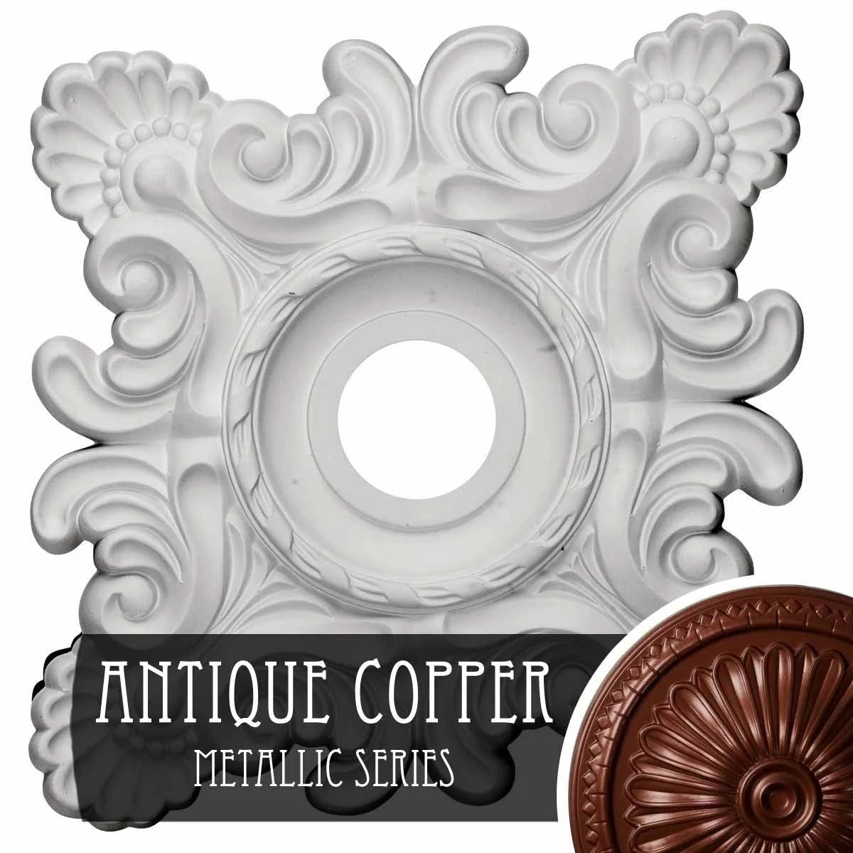 Hand-Painted Gold Ceiling Medallion S771377
