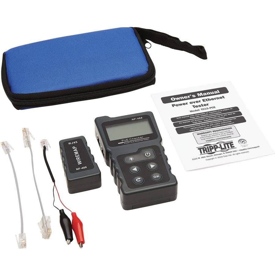 Network and Power over Ethernet (PoE) Signal Tester with Carrying Case N813